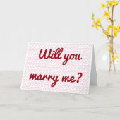 「結婚してくれる?」 +小さなハート図形 カード (黄色い花)