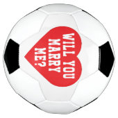 結婚してくれる?結婚の申し込み サッカーボール (回転)