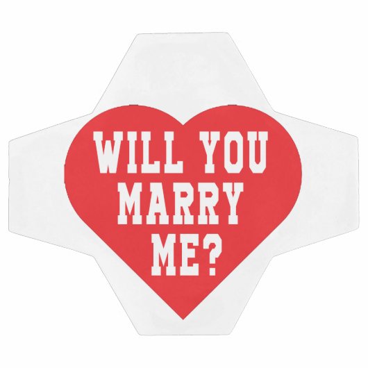 結婚してくれる?結婚の申し込み サッカーボール (フラット)