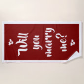 結婚してくれる？dalDesignNZビーチタオル ビーチタオル (正面)