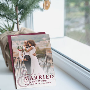 結婚してとってもハッピーなウェディングフォト 新婚 シーズンカード