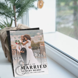 結婚してとても幸せなクリスマス ウェディングフォト 結婚したばかりの二人 シーズンカード