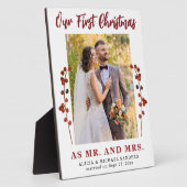 結婚して初めてのクリスマスの写真 フォトプラーク (側面)