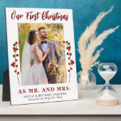 結婚して初めてのクリスマスの写真 フォトプラーク (側面)