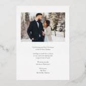 結婚して幸せいっぱいの新婚カップル 箔シーズンカード (裏面)