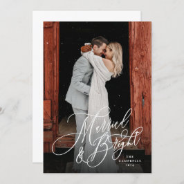 結婚して幸せいっぱいの新婚グリーン シーズンカード