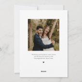 結婚して幸せいっぱいの新婚ホリデー写真カード シーズンカード (裏面)