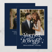 結婚して幸せいっぱいの新婚ホリデー写真カード シーズンカード (正面/裏面)