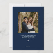 結婚して幸せいっぱいの新婚ホリデー写真カード シーズンカード (裏面)