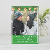 結婚して幸せいっぱいの新婚夫婦のクリスマス写真 (スタンド正面)