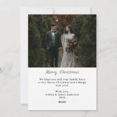 結婚して幸せな写真のクリスマスカード シーズンカード (裏面)
