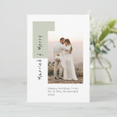 結婚して幸せな写真のクリスマスホリデー (スタンド正面)