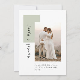 結婚して幸せな写真のクリスマスホリデー