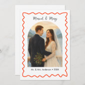 結婚して幸せな初めてのクリスマス写真 シーズンカード (正面/裏面)