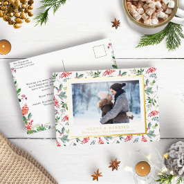 結婚して幸せ 箔シーズンポストカード