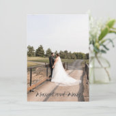 結婚して楽しいスクリプトフォント 招待状 (スタンド正面)