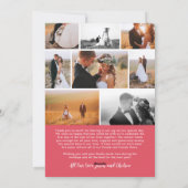 結婚して楽しいタイポグラフィーホリデー写真ありがとう シーズンカード (裏面)