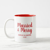 結婚して楽しいホリデー RW ツートーンマグカップ (左)