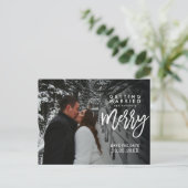 結婚して確実にメリー日付を保存する ポストカード (スタンド正面)