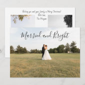 結婚して輝くフォトクリスマスカード シーズンカード (正面/裏面)