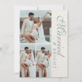 結婚して輝く写真グリッド 新婚 シーズンカード (正面)