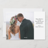 結婚して輝く | 手描きスクリプト 2 枚の写真 シーズンカード (裏面)