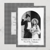 結婚して輝く 新婚フォト モノクロ シーズンカード (正面/裏面)