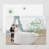 結婚して輝く 新婚夫婦のためのホリデーカード シーズンカード (正面/裏面)