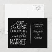 結婚して、飲んで、食べろ 案内ポストカード (正面/裏面)