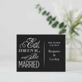 結婚して、飲んで、食べろ 案内ポストカード (スタンド正面)