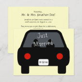 結婚しましたカー 招待状 (正面/裏面)