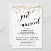 結婚しましたスクリプト, ゴールドコンフェッティ, 受付のみ 招待状 (正面)