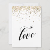 結婚しましたスクリプト, ゴールドコンフェッティ, 受付のみ 招待状 (裏面)