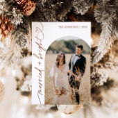 結婚しました & おしゃれなホリデー クリスマス カード, ボヘミア カード