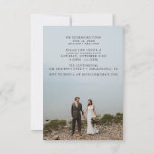 結婚しました お二人だけの挙式 結婚発表 - ホワイト 招待状 (裏面)