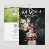 結婚しました お知らせ 秘密結婚 ご招待 フォト 招待状 (正面/裏面)