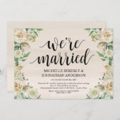 結婚しました ふたりの結婚式 挙式 招待状カード 招待状 (正面/裏面)