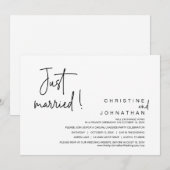 結婚しました ウェディングエロープメント ディナーパーティー招待状 招待状 (正面/裏面)