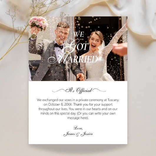 結婚しました ウェディングフォト発表 案内状