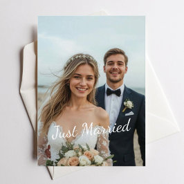 結婚しました エレガントなウェディングフォトのお知らせ 招待状