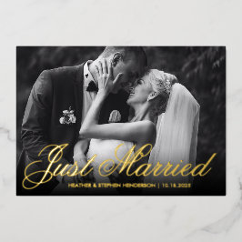 結婚しました | エレガントな写真 ウェディング アナウンスメント