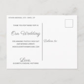 結婚しました オーダーメイド フォト ウェディング サンクス 案内ポストカード (裏面)