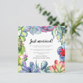 結婚しました！ カクタス＆多肉植物のお知らせ 招待状 (スタンド正面)