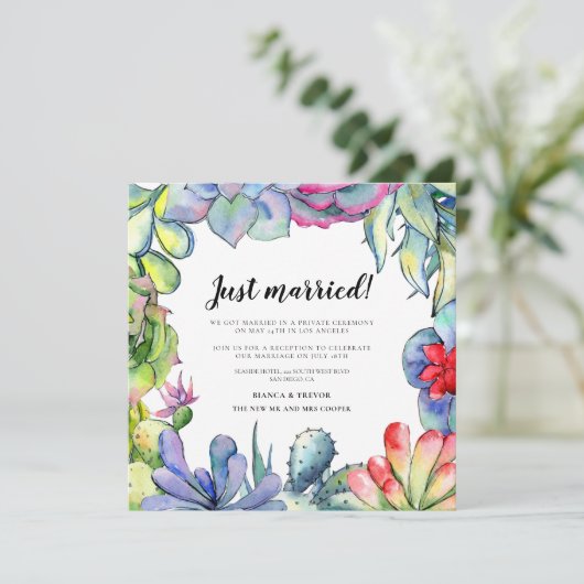 結婚しました！ カクタス＆多肉植物のお知らせ 招待状