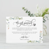 結婚しました ガーデンウェディング 挙式発表 招待状 (スタンド正面)