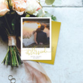 結婚しました ゴールドスクリプトオーバーレイ写真 ウェディング 案内状