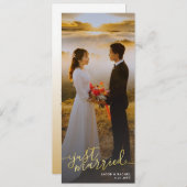 結婚しました ゴールドタイプ 写真 ウェディング アナウンスメント 招待状 (正面/裏面)