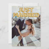 結婚しました ゴールド風船 ウェディングフォト 案内状 (正面)