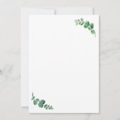 結婚しました シンプル ユーカリ 受付のみ 招待状 (裏面)