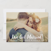 結婚しました スクリプト フォト ウェディング 案内状 (正面)